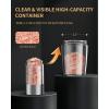 imageCIRCLE JOY Gravity Electric Salt and Pepper Grinder Set Automatic Shakers Upgraded Pepper Mill with Rechargeable Base External Adjustable Coarseness LED Light Easy Refill for Kitchen ampamp OutdoorBlack Set