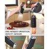 imageCIRCLE JOY Rechargeable Electric Salt and Pepper Grinder Set Gravity Salt and Pepper Mills Set with LED Light No Battery Needed Adjustable Coarseness Washable 135ml Container BlackRechargeableBlack  White Set