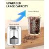 imageCIRCLE JOY Rechargeable Electric Salt and Pepper Grinder Set Gravity Salt and Pepper Mills Set with LED Light No Battery Needed Adjustable Coarseness Washable 135ml Container BlackRechargeableBlack