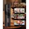 imageCIRCLE JOY Rechargeable Electric Salt and Pepper Grinder Set with Base Automatic Pepper Mill Grinders with 110ml Container Adjustable Coarseness and White LED Light BlackRechargeable  Black