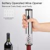 imageCIRCLE JOY Electric Wine Opener Rechargeable 5in1 Stainless Steel Wine Bottle Opener Premium Gift Set with Foil Cutter Wine Aerator Pourer Wine Drip Ring ampamp Vacuum Stopper for Wine Lovers5in1 Battery Operated Wine Set  Silver
