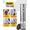 imageCIRCLE JOY Electric Wine Opener Rechargeable 5in1 Stainless Steel Wine Bottle Opener Premium Gift Set with Foil Cutter Wine Aerator Pourer Wine Drip Ring ampamp Vacuum Stopper for Wine Lovers8in1 Rechargeable Set  Silver