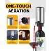 imageCIRCLE JOY Electric Wine Opener Rechargeable 5in1 Stainless Steel Wine Bottle Opener Premium Gift Set with Foil Cutter Wine Aerator Pourer Wine Drip Ring ampamp Vacuum Stopper for Wine Lovers8in1 Rechargeable Set  Silver