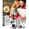 imageCIRCLE JOY Electric Wine Opener Rechargeable 5in1 Stainless Steel Wine Bottle Opener Premium Gift Set with Foil Cutter Wine Aerator Pourer Wine Drip Ring ampamp Vacuum Stopper for Wine Lovers8in1 Rechargeable Set  Silver