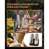 imageCIRCLE JOY Rechargeable Salt and Pepper Grinder Set Gravity Sensor Electric Salt and Pepper Grinder Set with External Adjustment 176ml Capacity and Onehanded Operation BlackSilver