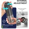 imageCIRCLE JOY Rechargeable Salt and Pepper Grinder Set Gravity Sensor Electric Salt and Pepper Grinder Set with External Adjustment 176ml Capacity and Onehanded Operation BlackBlack