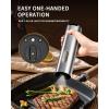 imageCIRCLE JOY Electric Salt and Pepper Grinder Set Stainless Steel Rechargeable Pepper Mill Set with Charging Base 110ML TopFill Adjustable Coarseness LED Light OneHand Operation Gift IdeaRechargeable Set with Charging BaseSilver