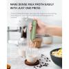 imageCIRCLE JOY Rechargeable Milk Frother Handheld with Stand Coffee Frother Wand Drink Mixer with Dual Spring Whisk for Coffee Cappuccino Lattes Frappe Matcha and Hot Chocolate GreenGreen