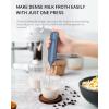 imageCIRCLE JOY Rechargeable Milk Frother Handheld with Stand Coffee Frother Wand Drink Mixer with Dual Spring Whisk for Coffee Cappuccino Lattes Frappe Matcha and Hot Chocolate GreenBluewith Stand