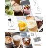 imageCIRCLE JOY Rechargeable Handheld Milk Frother Wand with 3 Variable Speeds 3 Whisks and Storage Box Electric Drink Mixer for Latte Cappuccino Hot Chocolate Eggs and Protein Powder Black