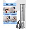 image:imageCIRCLE JOY Electric Wine Bottle Opener Set Stainless Steel Rechargeable Wine Opener 8in1 Wine Gift Set with Charging base Foil Cutter Wine Aerator Pourer Vacuum Pump amp 2 Wine Stoppers5in1 Rechargeable Wine Set  Silver