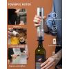 image:imageCIRCLE JOY Electric Wine Bottle Opener Set Stainless Steel Rechargeable Wine Opener 8in1 Wine Gift Set with Charging base Foil Cutter Wine Aerator Pourer Vacuum Pump amp 2 Wine StoppersRechargeableSilver