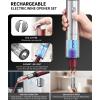 image:imageCIRCLE JOY Electric Wine Bottle Opener Set Stainless Steel Rechargeable Wine Opener 8in1 Wine Gift Set with Charging base Foil Cutter Wine Aerator Pourer Vacuum Pump amp 2 Wine Stoppers8in1 Rechargeable Wine Set  Silver