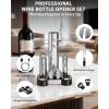 image:imageCIRCLE JOY Electric Wine Bottle Opener Set Stainless Steel Rechargeable Wine Opener 8in1 Wine Gift Set with Charging base Foil Cutter Wine Aerator Pourer Vacuum Pump amp 2 Wine Stoppers8in1 Rechargeable Wine Set  Silver