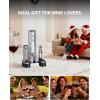 image:imageCIRCLE JOY Electric Wine Bottle Opener Set Stainless Steel Rechargeable Wine Opener 8in1 Wine Gift Set with Charging base Foil Cutter Wine Aerator Pourer Vacuum Pump amp 2 Wine Stoppers8in1 Rechargeable Wine Set  Silver