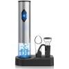 image:imageCIRCLE JOY Electric Wine Bottle Opener Set Stainless Steel Rechargeable Wine Opener 8in1 Wine Gift Set with Charging base Foil Cutter Wine Aerator Pourer Vacuum Pump amp 2 Wine Stoppers5in1 Battery Operated Wine Set  Silver