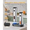 image:imageCIRCLE JOY Electric Salt and Pepper Grinder Set with Rechargeable Base Upgraded Stainless Steel Automatic Salt and Pepper Shakers with 2 Grinding Speeds External Adjustment and 176ml Capacity SilverRechargeable Set with Charging BaseSilver