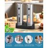 image:imageCIRCLE JOY Electric Salt and Pepper Grinder Set with Rechargeable Base Upgraded Stainless Steel Automatic Salt and Pepper Shakers with 2 Grinding Speeds External Adjustment and 176ml Capacity SilverUpgrade 2Speed Rechargeable Set with Charging Base  Silver