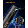 image:imageCIRCLE JOY Electric Salt and Pepper Grinder Set with Rechargeable Base Upgraded Stainless Steel Automatic Salt and Pepper Shakers with 2 Grinding Speeds External Adjustment and 176ml Capacity SilverRechargeable Set with Base  Black