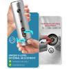 image:imageCIRCLE JOY Electric Salt and Pepper Grinder Set with Rechargeable Base Upgraded Stainless Steel Automatic Salt and Pepper Shakers with 2 Grinding Speeds External Adjustment and 176ml Capacity SilverUpgrade 2Speed Rechargeable Set with Charging Base  Silver