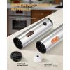 image:imageCIRCLE JOY Electric Salt and Pepper Grinder Set with Rechargeable Base Upgraded Stainless Steel Automatic Salt and Pepper Shakers with 2 Grinding Speeds External Adjustment and 176ml Capacity SilverRechargeable Set with Charging BaseSilver