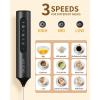 image:imageCIRCLE JOY Rechargeable Handheld Milk Frother Wand with Stand 3 Variable Speeds 3 Whisks and Storage Box Electric Drink Mixer for Latte Cappuccino Hot Chocolate Eggs and Protein Powder BeigeRechargeable with Storage Stand and Box  Black