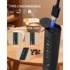 image:imageCIRCLE JOY Rechargeable Handheld Milk Frother Wand with Stand 3 Variable Speeds 3 Whisks and Storage Box Electric Drink Mixer for Latte Cappuccino Hot Chocolate Eggs and Protein Powder BeigeRechargeable with Storage Box  Black