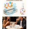 image:imageCIRCLE JOY Rechargeable Handheld Milk Frother Wand with Stand 3 Variable Speeds 3 Whisks and Storage Box Electric Drink Mixer for Latte Cappuccino Hot Chocolate Eggs and Protein Powder BeigeRechargeable with Storage Box  Beige