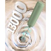 image:imageCIRCLE JOY Rechargeable 2Speed Handheld Milk Frother with Stand Dual Spring Whisk Electric Foamer Portable amp Detachable Coffee Frother Wand Drink Mixer for Lattes Macchiato Hot Chocolate SilverStorage CoverGreen