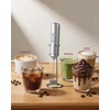 image:imageCIRCLE JOY Rechargeable 2Speed Handheld Milk Frother with Stand Dual Spring Whisk Electric Foamer Portable amp Detachable Coffee Frother Wand Drink Mixer for Lattes Macchiato Hot Chocolate SilverStand  Storage Cover Silver