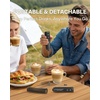 image:imageCIRCLE JOY Rechargeable 2Speed Handheld Milk Frother with Stand Dual Spring Whisk Electric Foamer Portable amp Detachable Coffee Frother Wand Drink Mixer for Lattes Macchiato Hot Chocolate SilverPStorage Cover Black