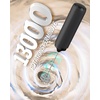 image:imageCIRCLE JOY Rechargeable 2Speed Handheld Milk Frother with Stand Dual Spring Whisk Electric Foamer Portable amp Detachable Coffee Frother Wand Drink Mixer for Lattes Macchiato Hot Chocolate SilverStorage Cover Black