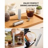 image:imageCIRCLE JOY Rechargeable 2Speed Handheld Milk Frother with Stand Dual Spring Whisk Electric Foamer Portable amp Detachable Coffee Frother Wand Drink Mixer for Lattes Macchiato Hot Chocolate SilverStorage Cover Silver