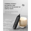 image:imageCIRCLE JOY Rechargeable 2Speed Handheld Milk Frother with Stand Dual Spring Whisk Electric Foamer Portable amp Detachable Coffee Frother Wand Drink Mixer for Lattes Macchiato Hot Chocolate SilverCStand Black