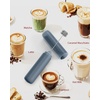 image:imageCIRCLE JOY Rechargeable 2Speed Handheld Milk Frother with Stand Dual Spring Whisk Electric Foamer Portable amp Detachable Coffee Frother Wand Drink Mixer for Lattes Macchiato Hot Chocolate SilverStorage CoverBlue