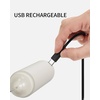 image:imageCIRCLE JOY Rechargeable 2Speed Handheld Milk Frother with Stand Dual Spring Whisk Electric Foamer Portable amp Detachable Coffee Frother Wand Drink Mixer for Lattes Macchiato Hot Chocolate SilverStorage CoverBeige