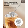 image:imageCIRCLE JOY Rechargeable 2Speed Handheld Milk Frother with Stand Dual Spring Whisk Electric Foamer Portable amp Detachable Coffee Frother Wand Drink Mixer for Lattes Macchiato Hot Chocolate SilverStorage CoverBrown