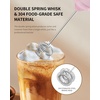 image:imageCIRCLE JOY Rechargeable 2Speed Handheld Milk Frother with Stand Dual Spring Whisk Electric Foamer Portable amp Detachable Coffee Frother Wand Drink Mixer for Lattes Macchiato Hot Chocolate SilverStorage CoverPink