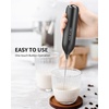 image:imageCIRCLE JOY Rechargeable 2Speed Handheld Milk Frother with Stand Dual Spring Whisk Electric Foamer Portable amp Detachable Coffee Frother Wand Drink Mixer for Lattes Macchiato Hot Chocolate SilverStand Black 1