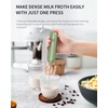 image:imageCIRCLE JOY Rechargeable 2Speed Handheld Milk Frother with Stand Dual Spring Whisk Electric Foamer Portable amp Detachable Coffee Frother Wand Drink Mixer for Lattes Macchiato Hot Chocolate SilverCStand Green