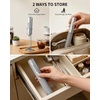image:imageCIRCLE JOY Rechargeable 2Speed Handheld Milk Frother with Stand Dual Spring Whisk Electric Foamer Portable amp Detachable Coffee Frother Wand Drink Mixer for Lattes Macchiato Hot Chocolate SilverStand  Storage Cover Silver