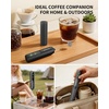 image:imageCIRCLE JOY Rechargeable 2Speed Handheld Milk Frother with Stand Dual Spring Whisk Electric Foamer Portable amp Detachable Coffee Frother Wand Drink Mixer for Lattes Macchiato Hot Chocolate SilverPStand  Storage Cover Black