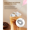 image:imageCIRCLE JOY Rechargeable 2Speed Handheld Milk Frother with Stand Dual Spring Whisk Electric Foamer Portable amp Detachable Coffee Frother Wand Drink Mixer for Lattes Macchiato Hot Chocolate SilverStand  Pink