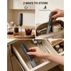 image:imageCIRCLE JOY Rechargeable 2Speed Handheld Milk Frother with Stand Dual Spring Whisk Electric Foamer Portable amp Detachable Coffee Frother Wand Drink Mixer for Lattes Macchiato Hot Chocolate SilverStand  Storage Cover Black