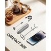 image:imageCIRCLE JOY Rechargeable 2Speed Handheld Milk Frother with Stand Dual Spring Whisk Electric Foamer Portable amp Detachable Coffee Frother Wand Drink Mixer for Lattes Macchiato Hot Chocolate SilverStand Silver