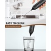 image:imageCIRCLE JOY Rechargeable 2Speed Handheld Milk Frother with Stand Dual Spring Whisk Electric Foamer Portable amp Detachable Coffee Frother Wand Drink Mixer for Lattes Macchiato Hot Chocolate SilverStand Black 1