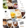 image:imageCIRCLE JOY Rechargeable Handheld Milk Frother Wand with 3 Variable Speeds 3 Whisks and Storage Box Electric Drink Mixer for Latte Cappuccino Hot Chocolate Eggs and Protein Powder SilverRechargeable with Storage Box  Black