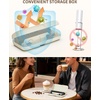 image:imageCIRCLE JOY Rechargeable Handheld Milk Frother Wand with 3 Variable Speeds 3 Whisks and Storage Box Electric Drink Mixer for Latte Cappuccino Hot Chocolate Eggs and Protein Powder SilverRechargeable with Storage Stand and Box  Black