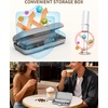 image:imageCIRCLE JOY Rechargeable Handheld Milk Frother Wand with 3 Variable Speeds 3 Whisks and Storage Box Electric Drink Mixer for Latte Cappuccino Hot Chocolate Eggs and Protein Powder SilverRechargeable with Storage Box  Silver