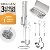 image:imageCIRCLE JOY Rechargeable Handheld Milk Frother Wand with 3 Variable Speeds 3 Whisks and Storage Box Electric Drink Mixer for Latte Cappuccino Hot Chocolate Eggs and Protein Powder SilverRechargeable with Storage Stand and Box  Silver